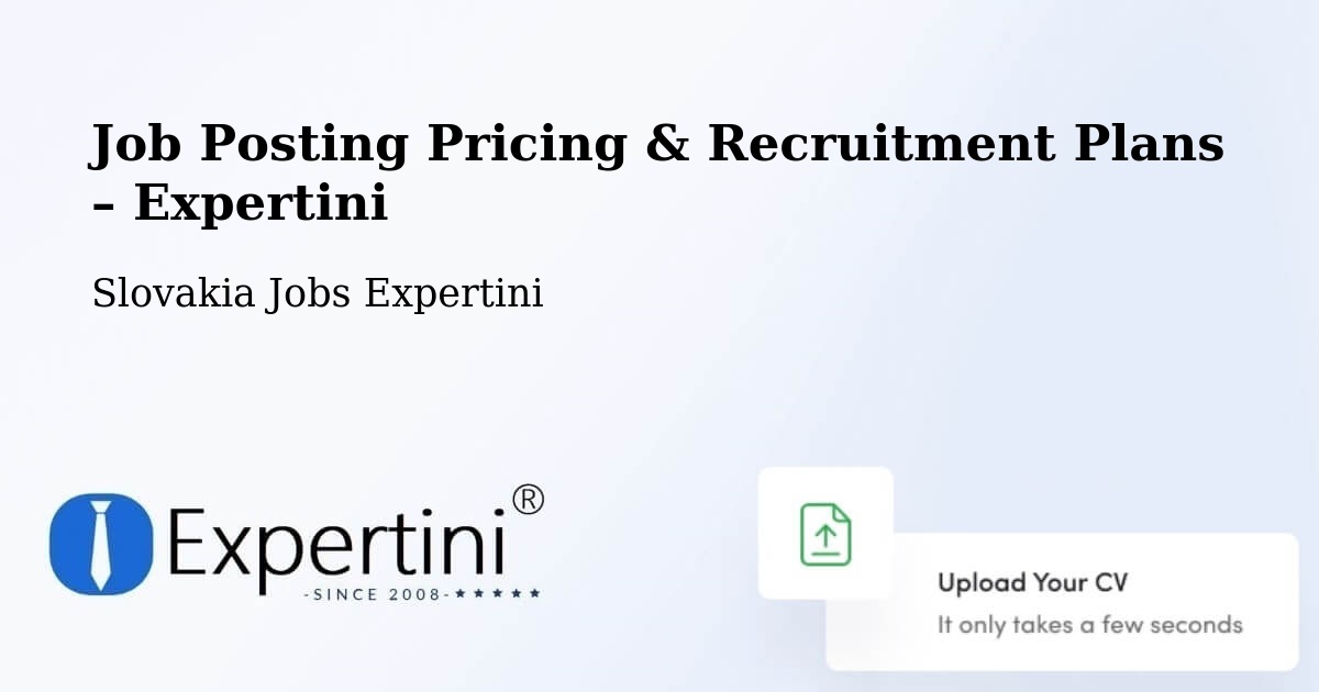 Job Posting Pricing & Recruitment Plans – Okres Levice - Okres Levice, Slovakia Jobs Expertini